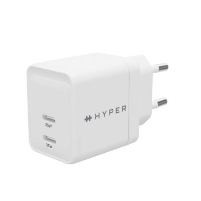 2. HYPER HJG35EU Mobiles Ladegerät für Kopfhörer, Headset, Smartphone, Uhr, Weiß, AC-Schnellladung, intern