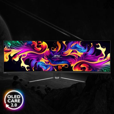 8. MSI MPG 491CQPDE QD-OLED-Computermonitor 124,5 cm (49 Zoll) 5120 x 1440 Pixel DQHD Schwarz