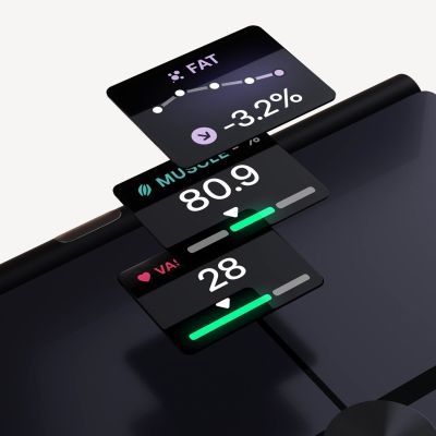 5. Withings BodyFit – intelligente Waage mit zonaler Körpergewichtsanalyse sowie Stoffwechsel- und Herzgesundheitsanalyse (black)