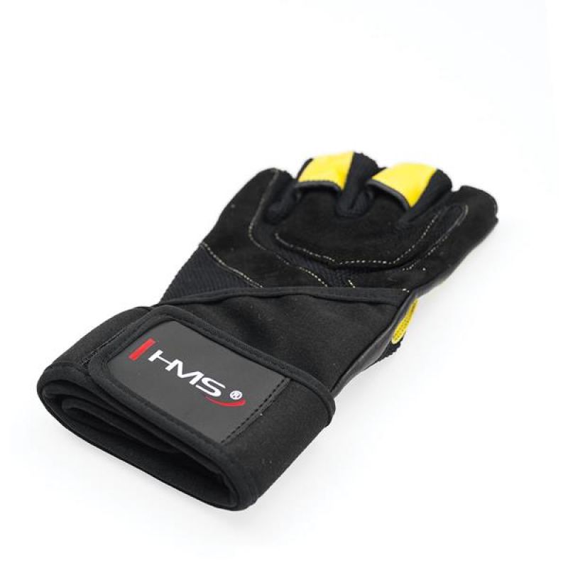 28. Schwarz/Gelb HMS RST01 rS Gym Handschuhe