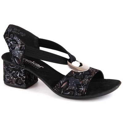 7. Bequeme Rieker W RKR679 schwarze Sandalen