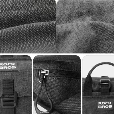 5. Rockbros H46 Rucksack-Satteltasche/Lenkertasche – Grau
