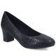 Schwarze Damen-Pumps aus Leder mit niedrigem Absatz, Rieker 44650-05