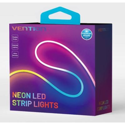 3. Vention Silikon-Neon-LED-Streifen mit IR-Fernbedienung und 12-V-Gleichstromnetzteil, 5 m
