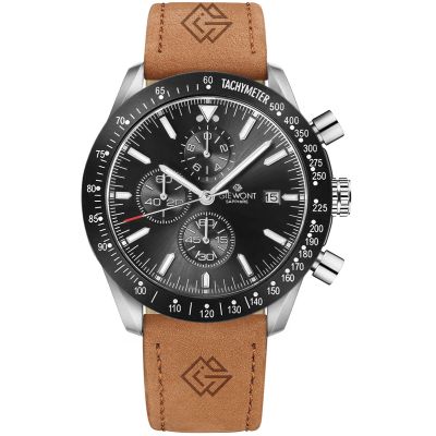 Giewont Herrenuhr Chronograph Saphirbraun Schwarz GW8720-A1