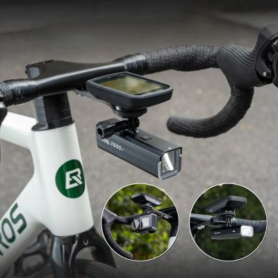 4. Rockbros FK-307W Fahrradcomputerhalterung aus Kohlefaser – Schwarz
