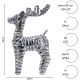 5. Rentier-Dekoration 34 cm 20 LED Silber