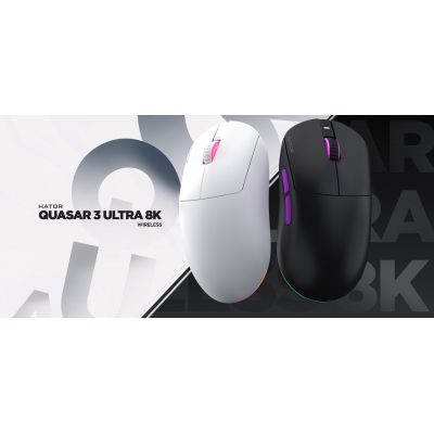 24. Hator Quasar 3 Ultra 8K Kabellose Gaming-Maus Schwarz
