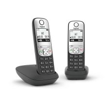 Gigaset A690 Duo DECT-Schnurlostelefon, schwarz