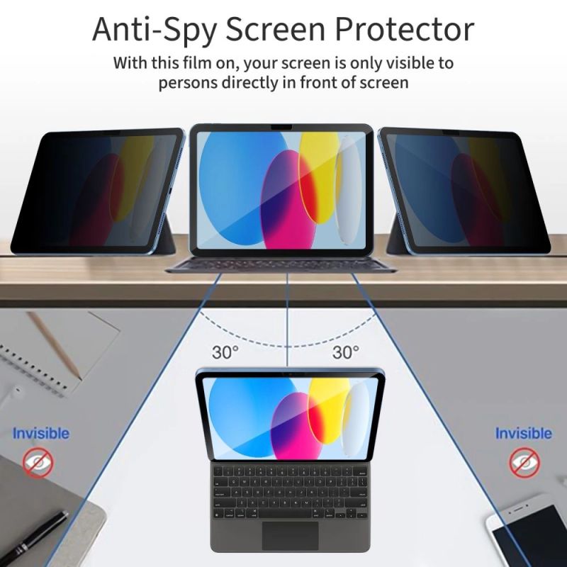 5. Tech-Protect Glass Spy+ Sichtschutzglas für iPad 10,9" 2022 / iPad 11" 2025