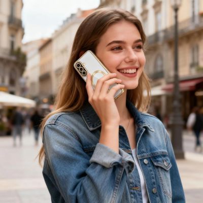 8. Tech-Protect MagFlex MagSafe Hülle für Samsung Galaxy A27 5G – Transparentes Gold