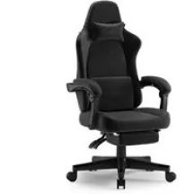 SENSE7 DEVON schwarz / Gaming-Stuhl / Alcantara / verstellbar / Rollen / Belastbarkeit 120 kg