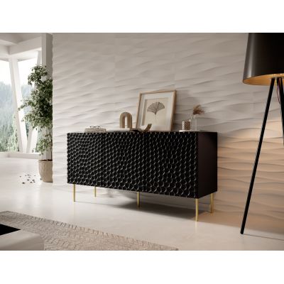 3. HOLE Kommode 152x42,5xH74,5 schwarz matt