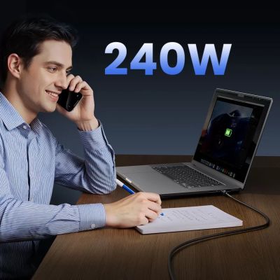 8. Orico USB4 Thunderbolt5 Kabel 80 Gbit/s 240 W USB-C auf USB-C 1 m - Schwarz