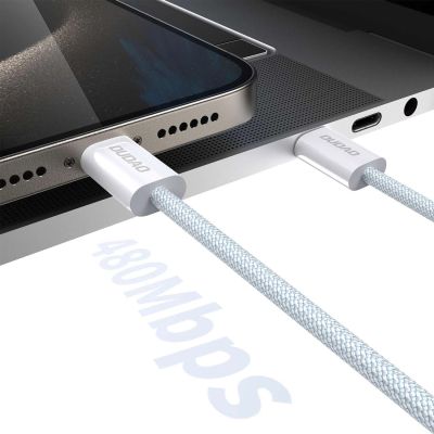 3. Dudao L6C USB-C – USB-C PD-Kabel 30 W 1 m – Hellblau