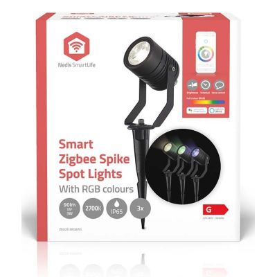 13. Nedis ZBLOS10RGBW3 Smartlife RGB Zigbee 3.0 3W 3er-Pack Außenleuchte