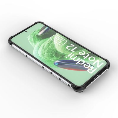11. Wabenhülle für Xiaomi Redmi Note 12 5G / Poco X5 5G gepanzerte Hybridabdeckung schwarz