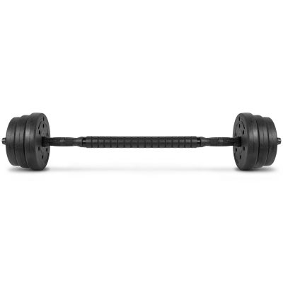 23. 4-in-1-Hantelset (Langhantel, Kurzhanteln, Kettlebell, Liegestützgriffe) Spokey PONDUS SET 20 kg