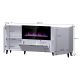 4. PAFOS Kommode mit Elektrokamin 180x42x82 weiß matt