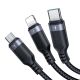 3. Joyroom S-A18 3in1 3.5A USB-A - Lightning+USB-C+MicroUSB Kabel 1,2m - schwarz