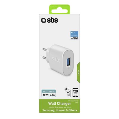 2. SBS TETR1USB2AWFAST 10W USB-A Netzladegerät – Weiß