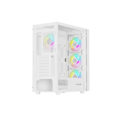 19. GENESIS DIAXID 605 ARGB MIDI-TOWER-GEHÄUSE MIT FENSTER, USB-C, WEISS