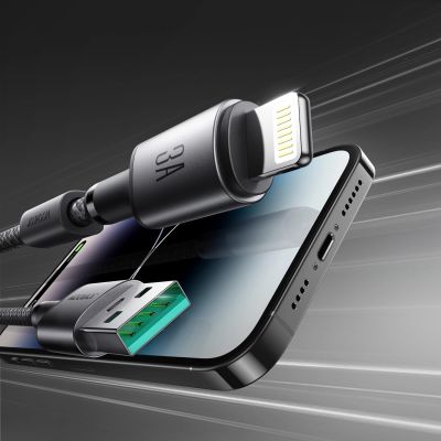 8. Joyroom S-A50 Unlimited Series 3A USB-A – Lightning Kabel mit magnetischem Organizer 1,2 m – Grau