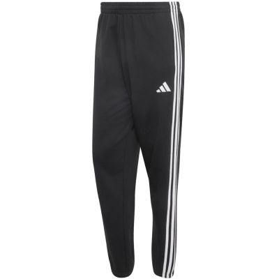 2. adidas Essentials 3-Streifen Fleecehose für Herren, schmal zulaufende Bündchen, schwarz, KY6526