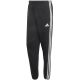 2. adidas Essentials 3-Streifen Fleecehose für Herren, schmal zulaufende Bündchen, schwarz, KY6526