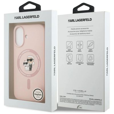 8. Karl Lagerfeld Silikon Karl&Choupette Ring MagSafe Case für iPhone 17 - Pink