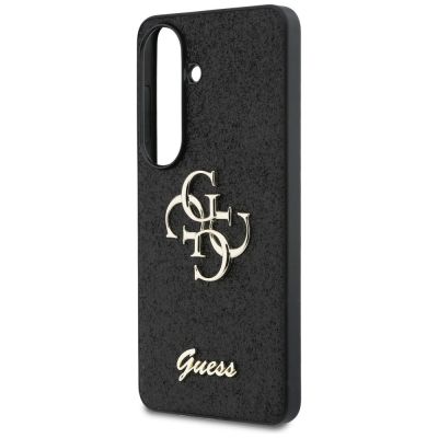 6. Guess Fixed Glitter Big 4G Metal Logo Hülle für Samsung Galaxy S26 - Schwarz