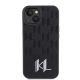 3. Karl Lagerfeld KLHCP15SPKLPKLK iPhone 15 / 14 / 13 6,1" schwarz/schwarzes Hardcase Ledermonogramm Hot Stamp Metal Logo
