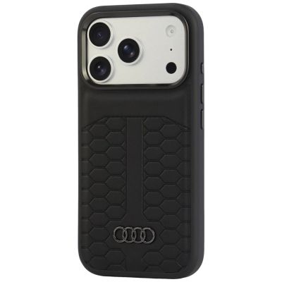 3. Audi Lederhülle MagSafe für iPhone 18 Pro / 17 Pro – Schwarz