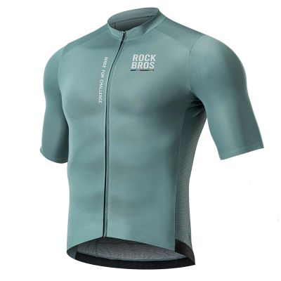Rockbros 15120014017 ROAD TO SKY Herren-Radtrikot, Kurzarm, M – grau-blau