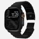 2. NOMAD Titanarmband – Titanarmband für Apple Watch 46 mm/49 mm (schwarze Hardware) V2
