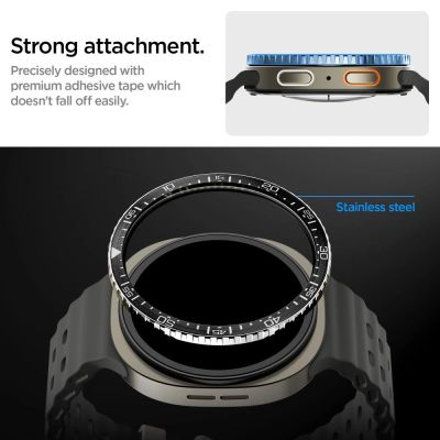 14. Spigen Bezel Tune Diver Cover für Samsung Galaxy Watch 8 44mm - Schwarz