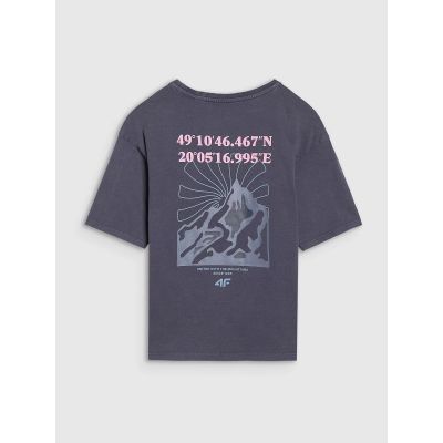 6. Oversize-T-Shirt mit Aufdruck für Mädchen 4F 4FJWSS25TTSHF1853-22S