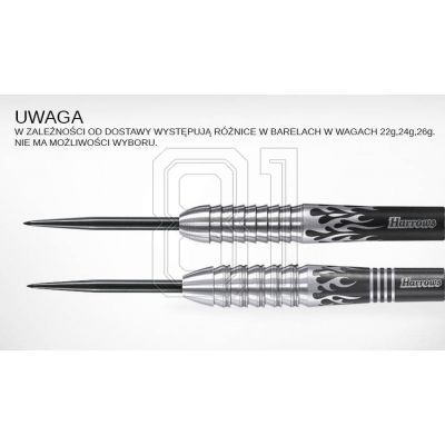 4. Harrows Fire 90% Steeltip Darts HS-TNK-000013097