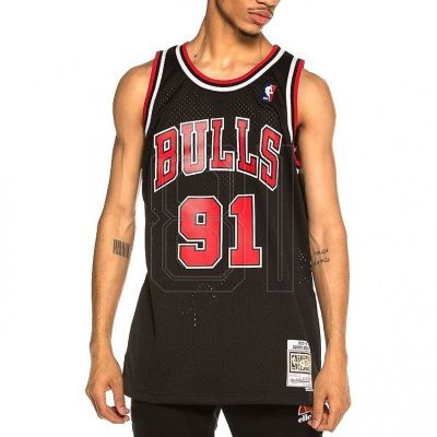 Mitchell &amp; Ness Chicago Bulls NBA Swingman Alternate Jersey Bulls 97 Dennis Rodman SMJYGS18152-CBUBLCK97DRD