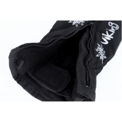 6. Viking Starlet Ski Kids Winterhandschuhe mit Schneeflockenmotiv, schwarz (125/15/5195/09)