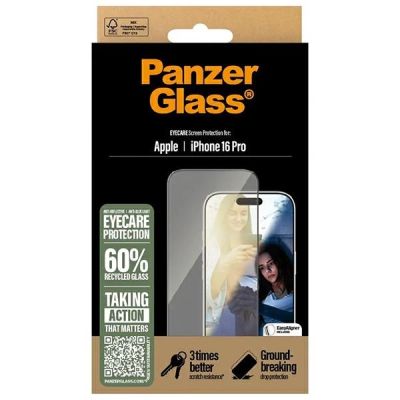 4. PanzerGlass EyeCare Displayschutzfolie iPhone 16 Pro 6,3" Ultra-Wide Fit 2866