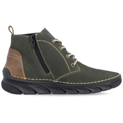 2. Gefütterte grüne Damen-Ankle-Boots aus Leder von Rieker (Modell 55036-54)
