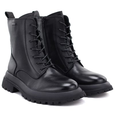 8. Damen-Ankle-Boots aus Leder, gefüttert, schwarz, Big Star UU274375