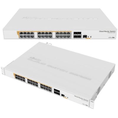 7. Mikrotik CRS328-24P-4S+RM 28p PoE (PoE+: 24;) 450W Managed Gigabit/10G Switch