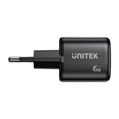 3. UNITEK 2x GAN 45W Ladegerät, 2x USB-C PD 3.0, QC, Schwarz