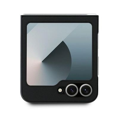 3. Mercedes MagSafe-Hülle aus Leder und Holzimitat für Samsung Galaxy Z Flip 6 – Schwarz