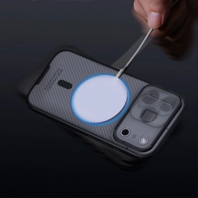 15. Nillkin CamShield Pro MagSafe-kompatible Hülle für iPhone 17 Pro – Transparent Schwarz