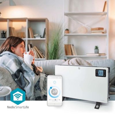 7. Nedis HTCO50WTW Heizlüfter für den Innenbereich, weiß, 2000 W, elektrischer Konvektor