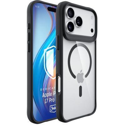 16. 3mk Satin Armor MagCase für iPhone 17 Pro Max – Transparent Schwarz