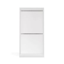 Garderobenschrank OPENO 2W WEISS, modulares Regal mit 2 Kleiderstangen für das Schlafzimmer